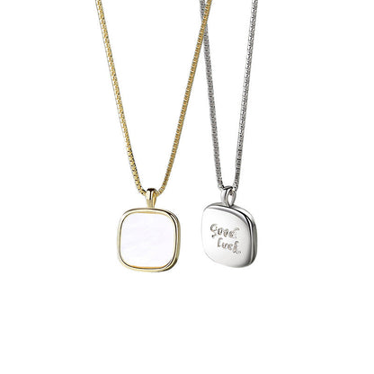 Women's Gold-plated Square Fritillary Lucky Clavicle Chain Simple Necklaces