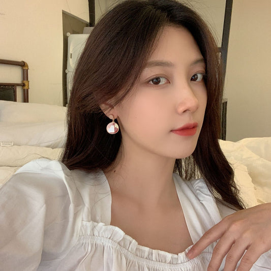 Sier Needle Cute Kitten Ear Simple Graceful Earrings