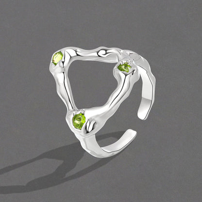 Women's Sense Minority Simple Irregular Inlaid Zircon Rings