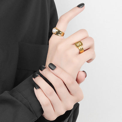 Hip Hop English Letters Creative Personality Rings