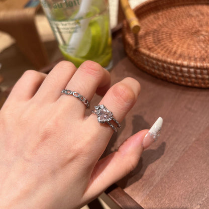 Luxury Temperament High-grade Zircon Niche Design Fashion Rings