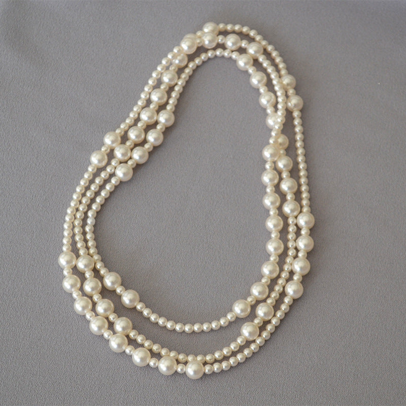 And Fashionable Large Small Pearls Interval Irregular Necklaces