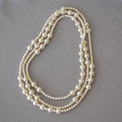 And Fashionable Large Small Pearls Interval Irregular Necklaces
