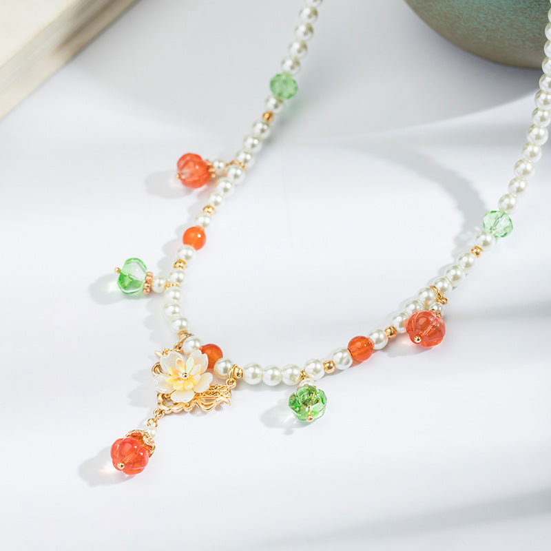Women's Ancient Style Pearl Of Precious Stones Chinese Necklaces