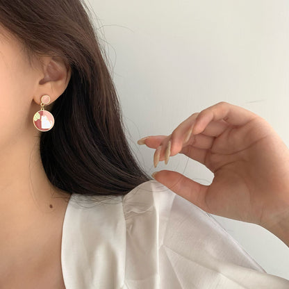 Sier Needle Cute Kitten Ear Simple Graceful Earrings