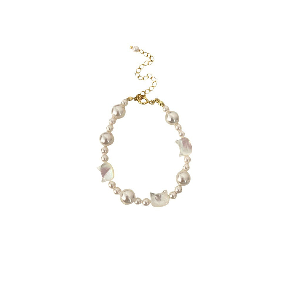 Ni Natural Cat Fritillary Pearl Female Necklaces