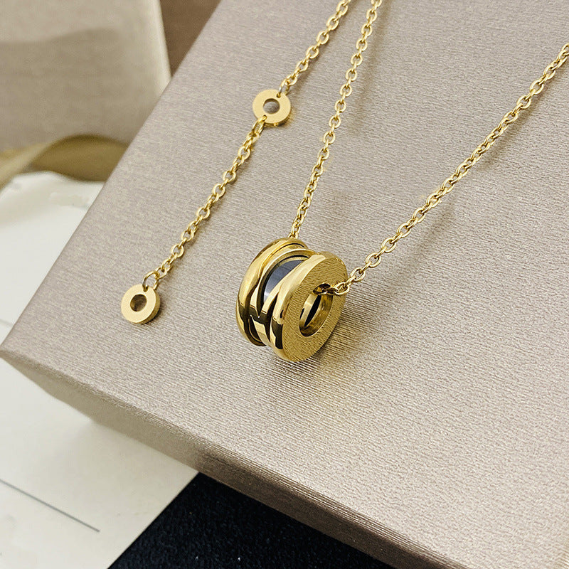 Women's & Men's Ceramic High Version Spring Full Diamond Small Waist Necklaces