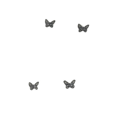 Women's Summer Mini Sier Small Butterfly Ear Rings