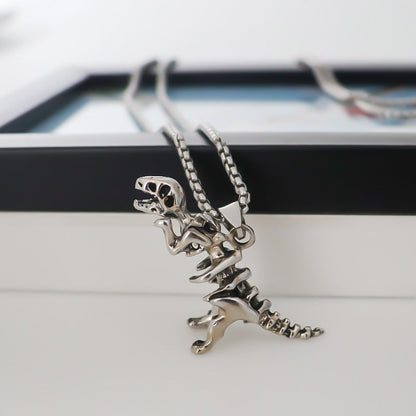 Women's & Men's & Dinosaur Skeleton Pendant Fashion Retro Stainless Steel Necklaces