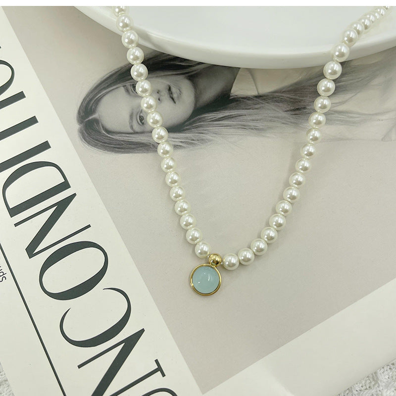 Women's Design Clavicle Chain Birthstone Lucky Stone Necklaces