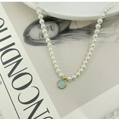 Women's Design Clavicle Chain Birthstone Lucky Stone Necklaces