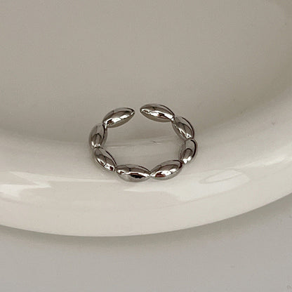 Sier Female Design Light Luxury Index Rings