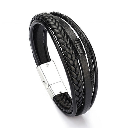 Men's Jewelry Fashion Leather Rope Hand Weaving Bracelets