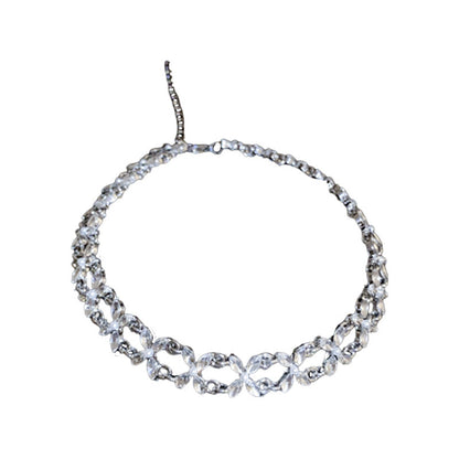 Rhinestone Pearl Flower Suit Fashion Temperament Necklaces