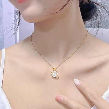 Women's Earth Moon Design Sense Simple Temperament Entry Necklaces