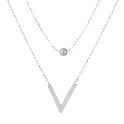 V-shaped Female Pendant Retro Fashion Elegance Necklaces