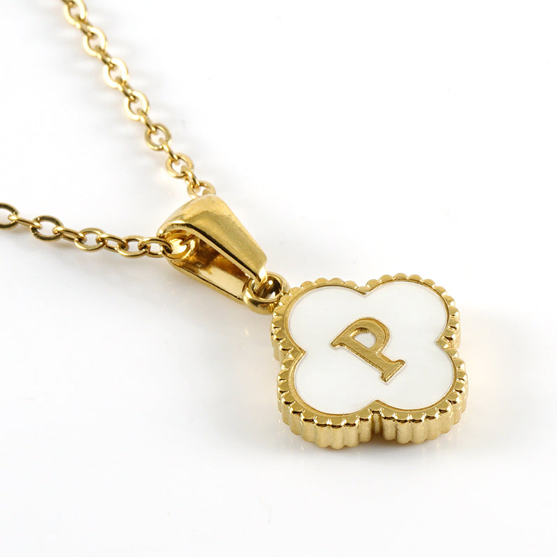 Women's Four-leaf Clover Pendant Stainless Steel Gold Necklaces