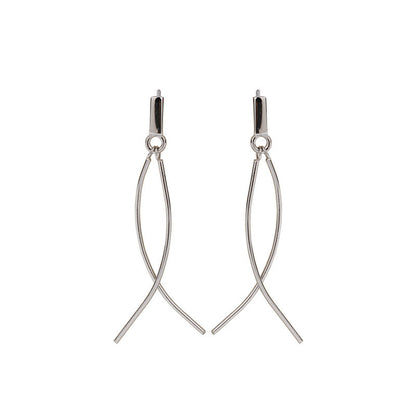 Women's Cross Tassel For Light Luxury Minority Earrings