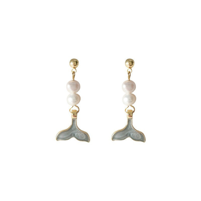 Collection Freshwater Pearl Handmade Sier Needle Earrings