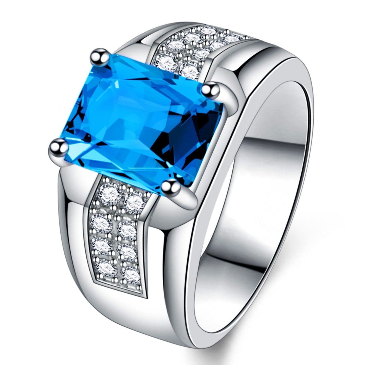 Men's Sapphire Zircon Trendy Fashionable Man Business Rings