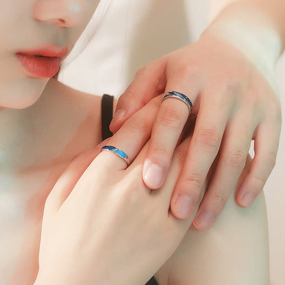 Women's & Men's & Couple Simple Long-distance Love Commemorative Rings