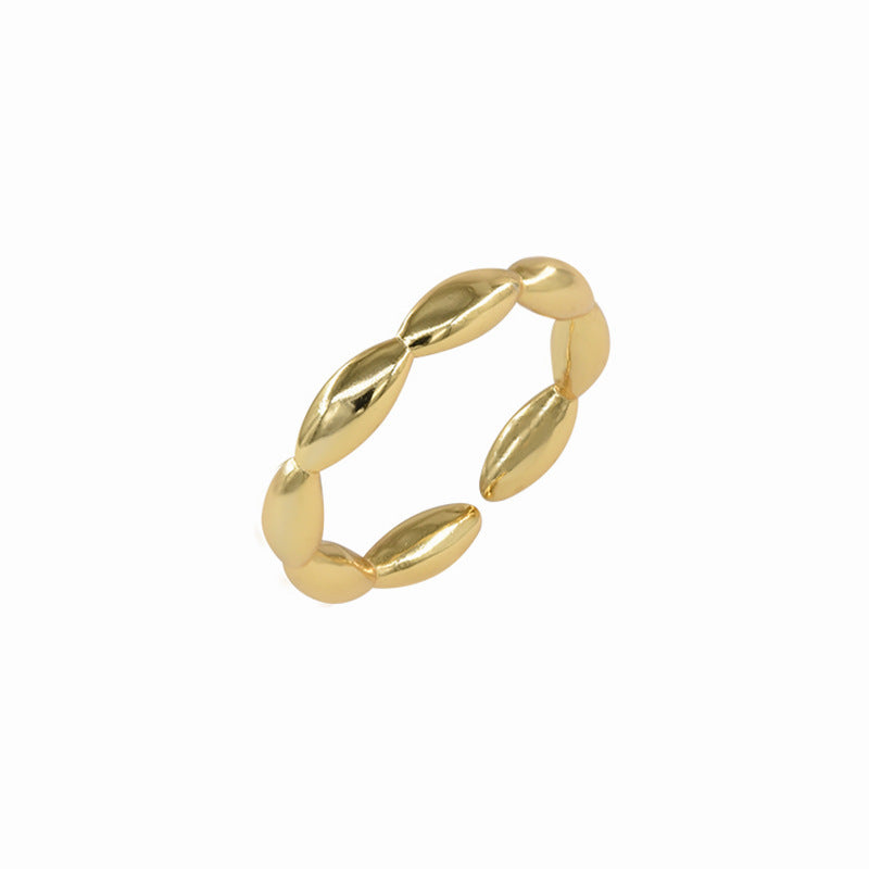 Grain Fine Circle Open Design Personality Rings