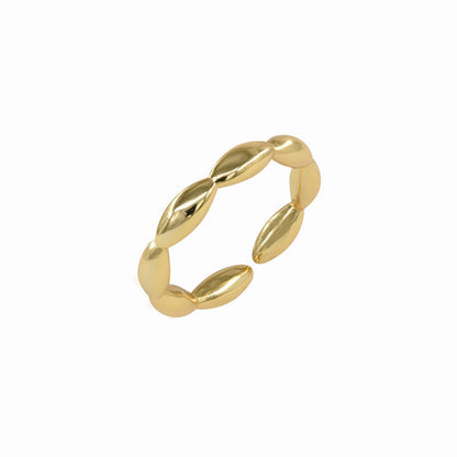Grain Fine Circle Open Design Personality Rings