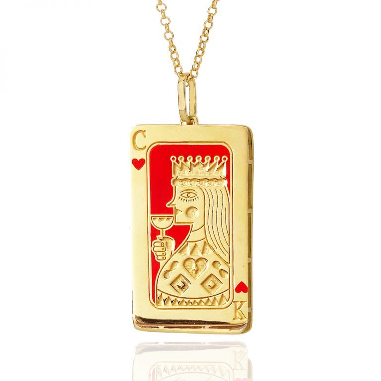 Tarot Pendant Playing Card Sweater Chain Necklaces