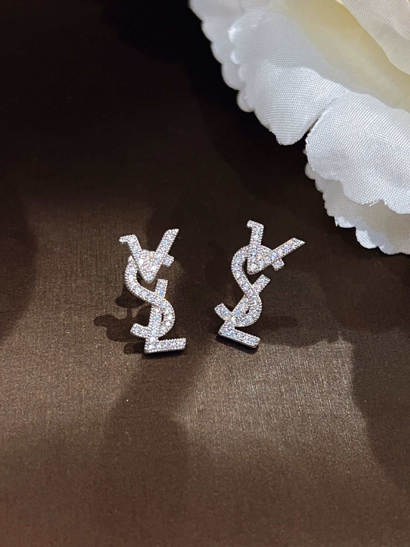 Letter Exquisite Sier Simple Personalized Sweet Earrings