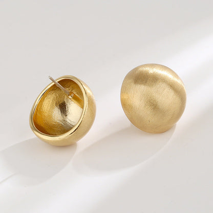 Brushed Temperament Ball Female Frosty Style Earrings