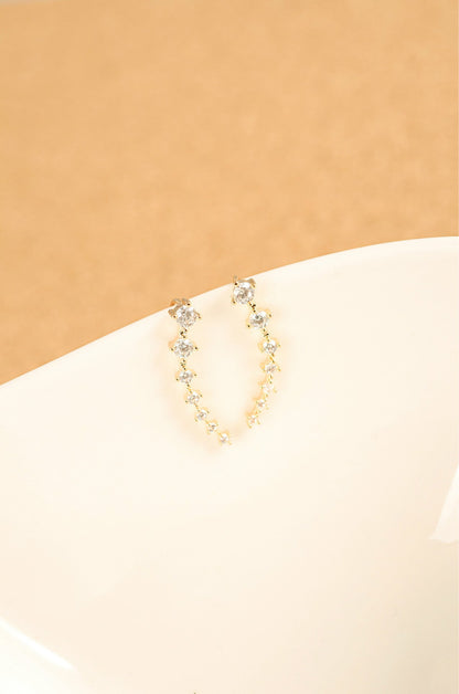 From You Have Rhinestone Long Seven Ear Earrings