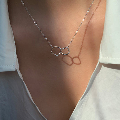 Women's Irregular Round For Sterling Sier Simple Graceful Geometric Design Necklaces