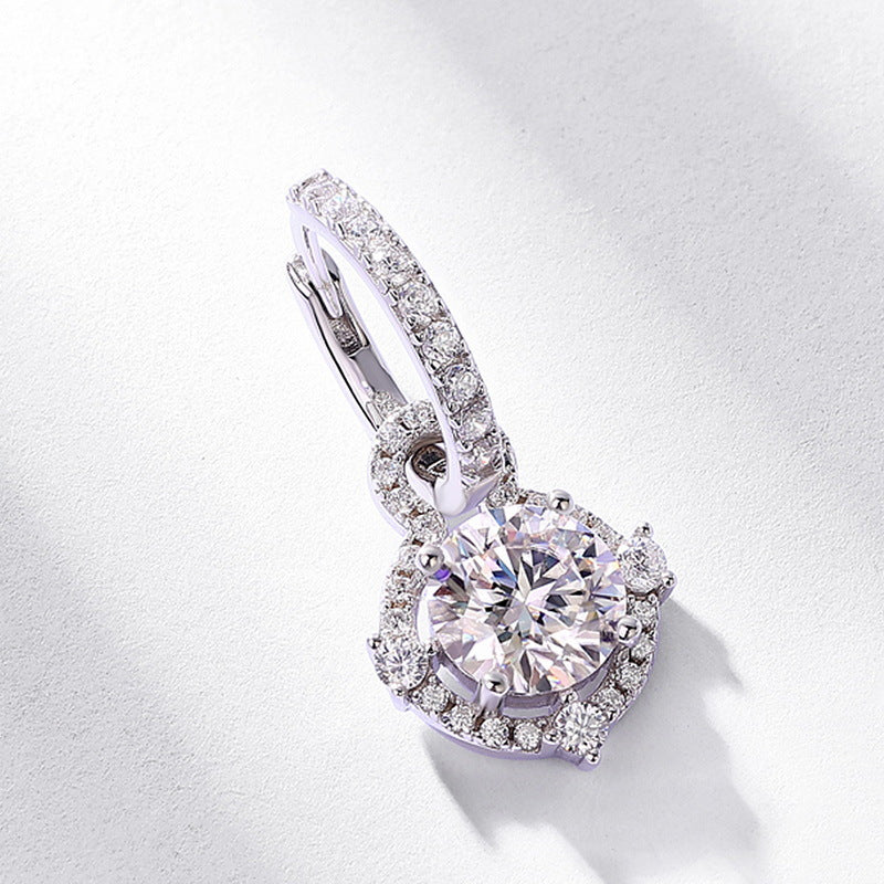 Women's Popular Moissanite High Sense Sterling Sier Earrings