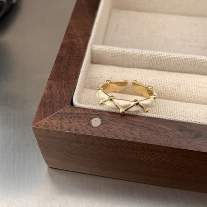 Zircon Metal Drip Open Suit Female Rings