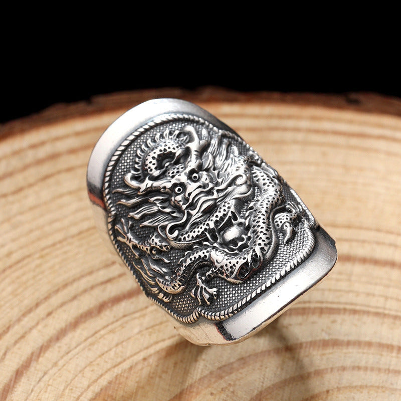 Sterling Sier Pure Wide Face Thumb Rings