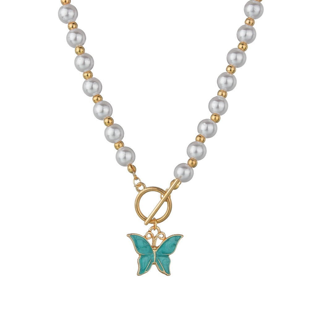 Women's Fairy Pearl Fashion Dripping Oil Alloy Necklaces