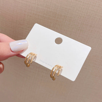 Women's Ear Geometric Bow Eardrops Graceful Full Earrings