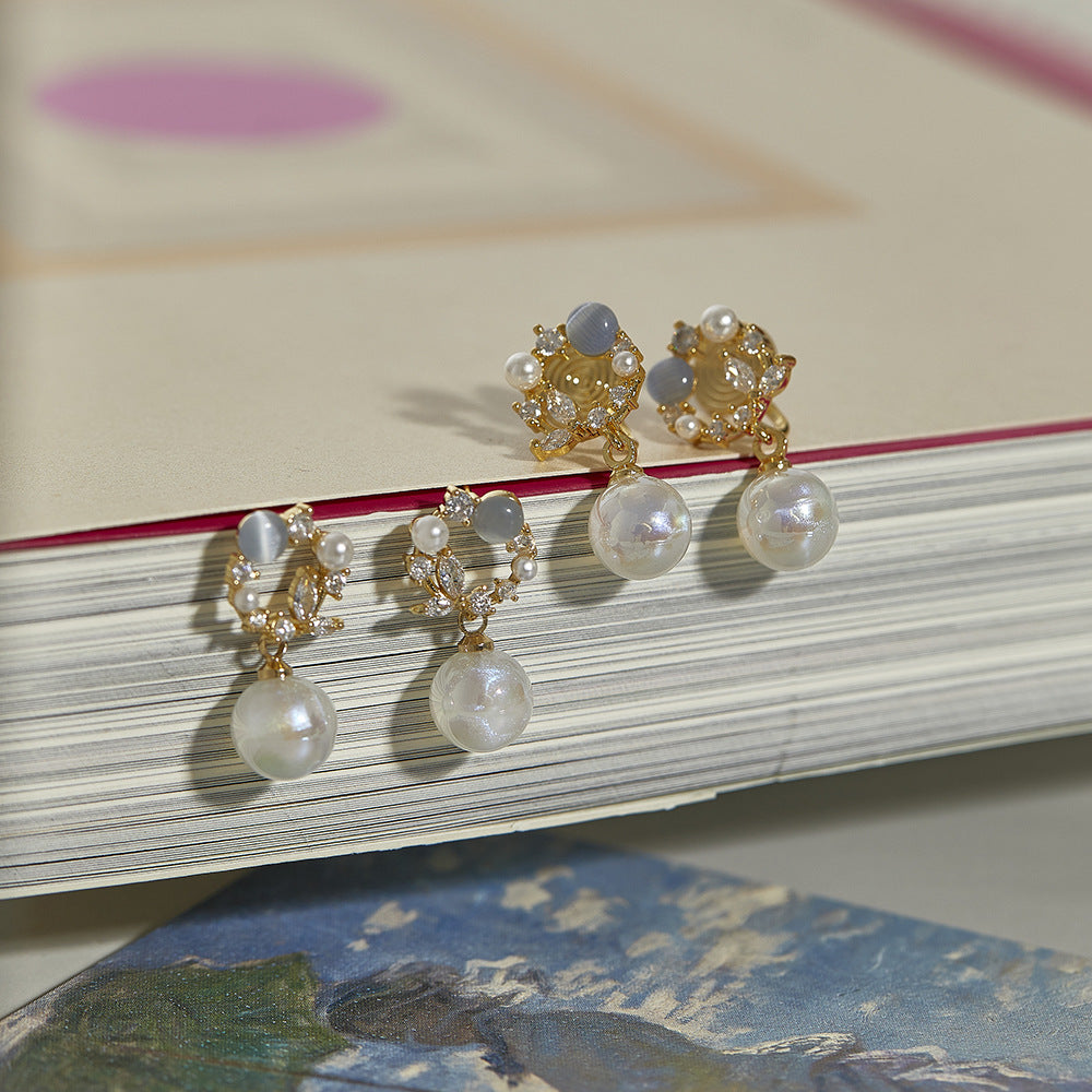 Legend Garland Dream Pearl Pendant Integrated Mosquito Coil Earrings