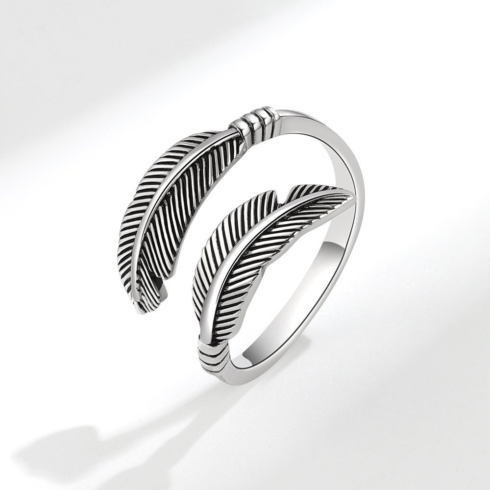 Women's & Men's & Feather For Trendy Personalized Hip Hop Creative Rings