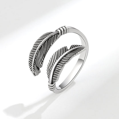 Women's & Men's & Feather For Trendy Personalized Hip Hop Creative Rings