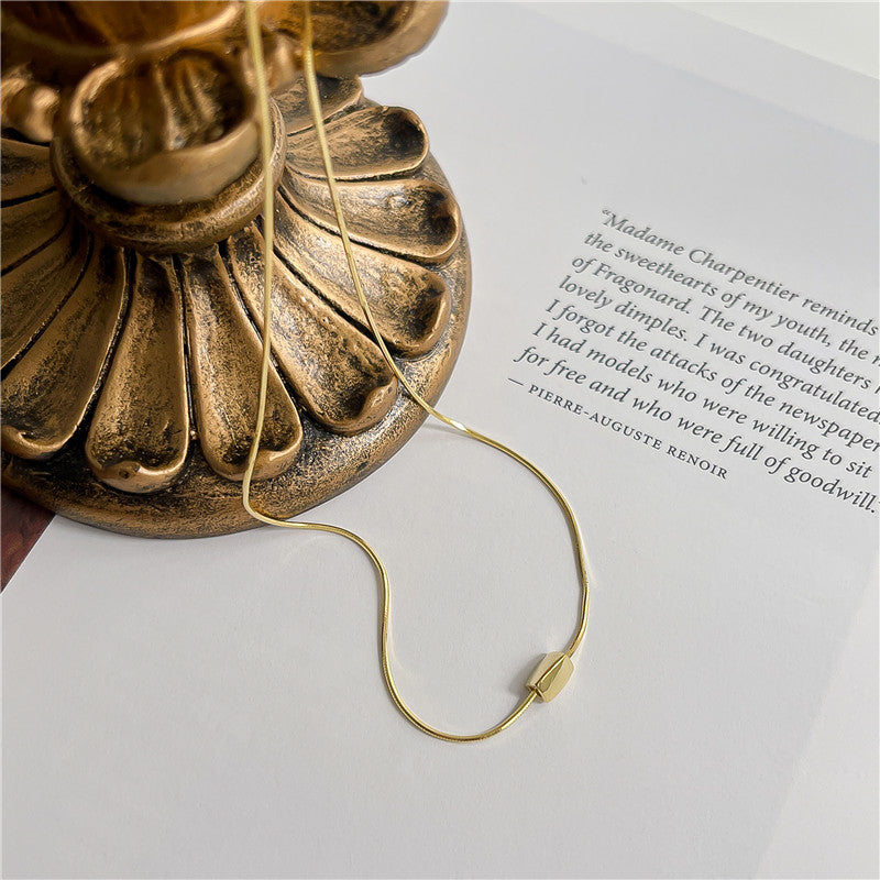 Female Style Fashion Twisted Square Snake Bones Chain Temperament Necklaces