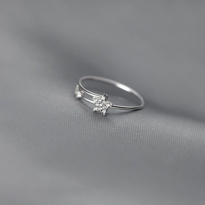 Personality Fashion Combination Twin Diamond Meteor Girlfriends Rings