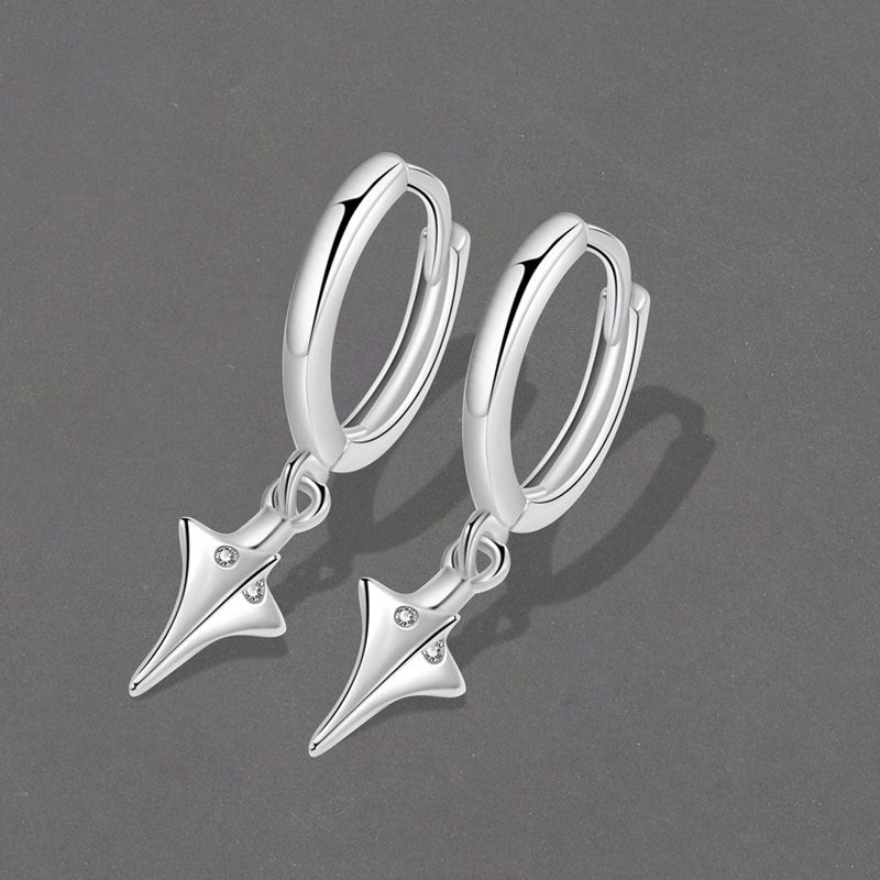 Men's Asterism Pendant Niche Trendy Unique Ear Clip Earrings