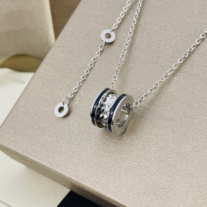 Women's & Men's Ceramic High Version Spring Full Diamond Small Waist Necklaces