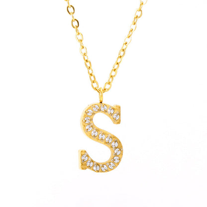 Women's English Letter Pendant High-grade Clavicle Chain Necklaces