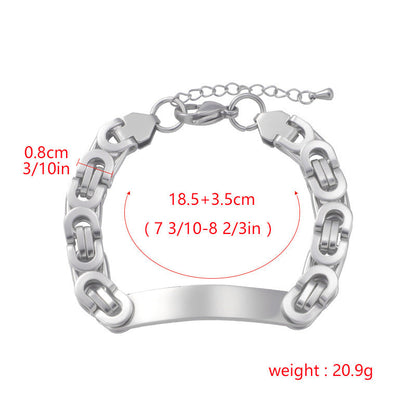 Fashion Simple Geometric Curved Laser Stitching Bracelets