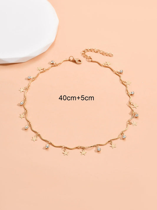 Pentagram Ball Pendant Clavicle Chain Affordable Necklaces