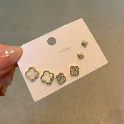 Women's Needle One Card Three Creative Matching Earrings