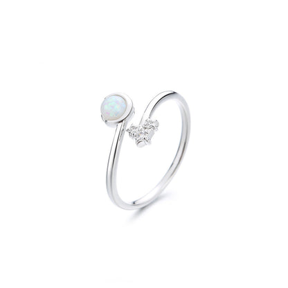 Imitation Opal Stone Female Synthetic Planet Rings