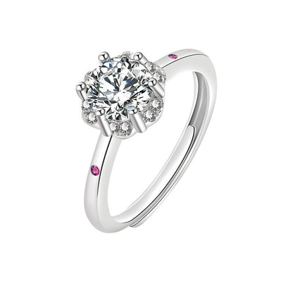On High Carbon Diamond Eight Hearts Rings